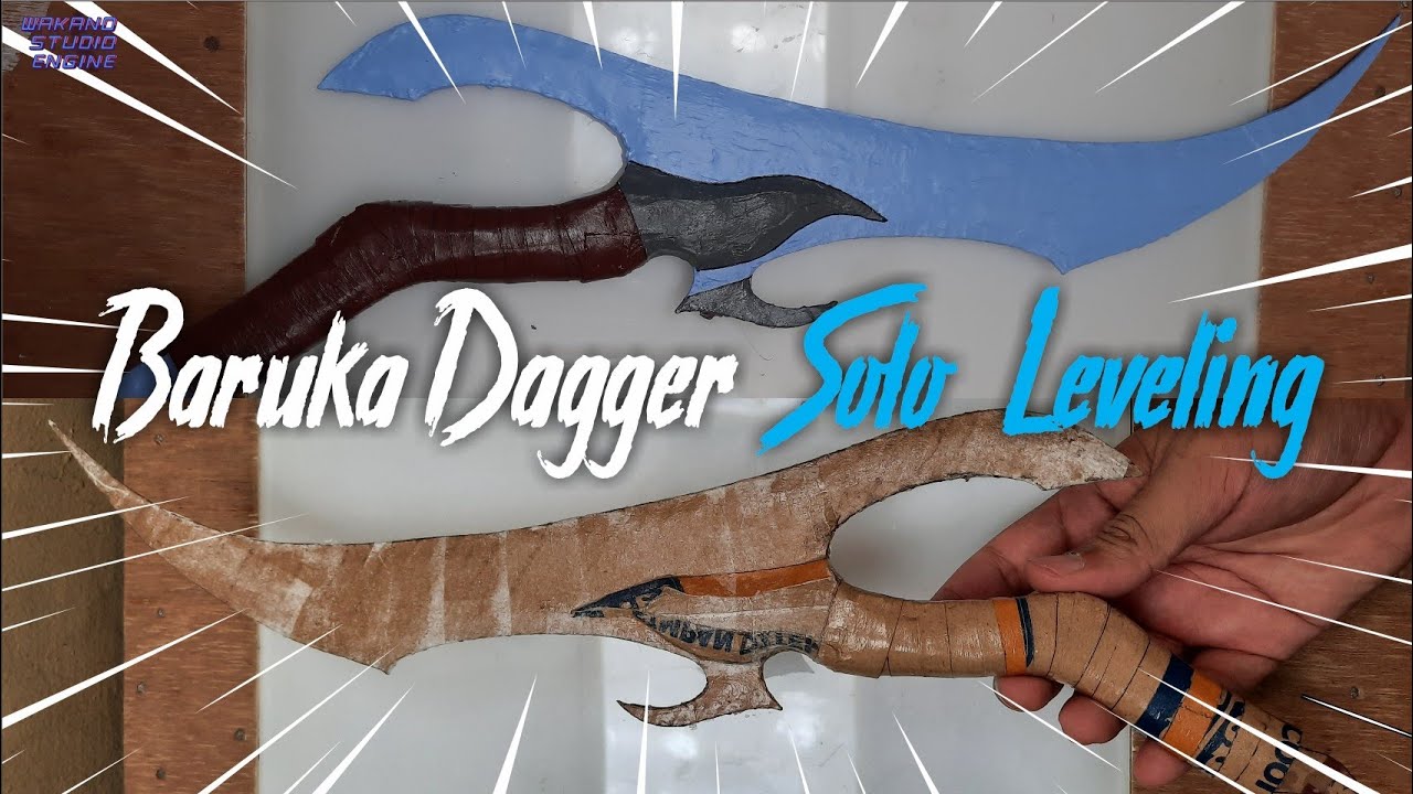 membuat baruka dagger solo leveling dari kardus bekas
