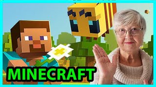 Minecraft, Бабушка строит город / Grandma builds a city in Minecraft