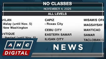 LOOK: Classes suspended on Tuesday (Nov. 4) due to Typhoon Tino | ANC
