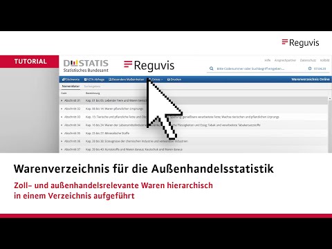 Tutorial - Warenverzeichnis für die Außenhandelsstatistik