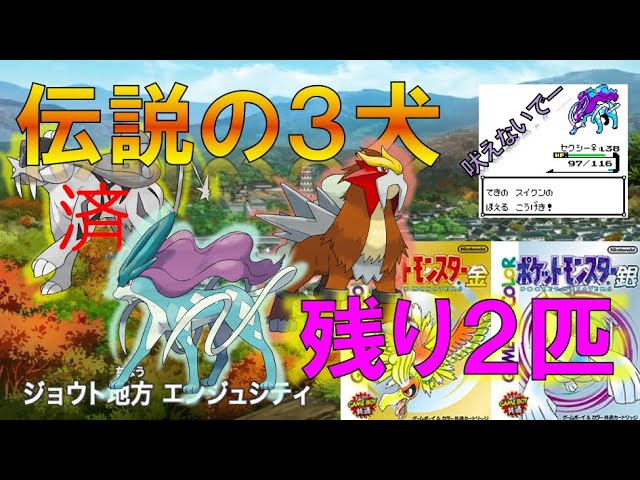 ポケモン金銀 伝説の３犬を捕獲する動画 ２ Youtube