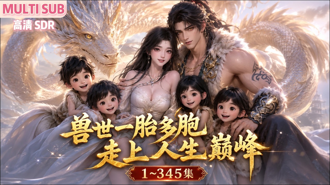 MULTI SUB《兽世一胎多胞，走上人生巅峰》1~345集🌸于菲意外穿越蛮荒兽世，觉醒金龙血脉与生存系统，与蛇族最强首领相爱，还有几个可爱的崽崽。 #动漫 #漫剧 #小九追书吖