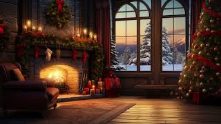 Relaxing Christmas Jazz Music in Cozy Christmas Ambience on Snowny Night  Jazz Background Music