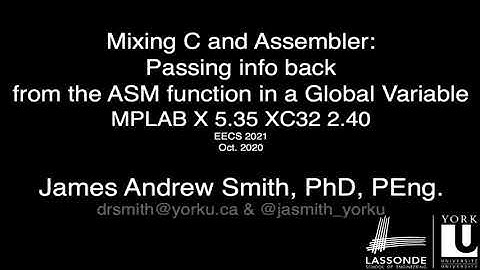 Lab H: Storing a value in a Global Variable within an Assembler routine (PIC32/LabH)