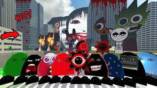 Furious Angry Munci Family and Nightmare Sprunki Simon Family, Obunga Family Nextbot in Gmod