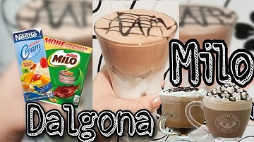 how to make Milo dalgona using whisk wire / Jhing Pagao