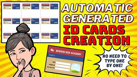 AUTOMATIC ID using MERGE MAIL | How to Create Automated ID using Data Microsoft Excel