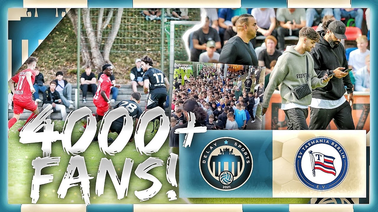 WIR SPIELEN GEGEN EINEN OBERLIGISTEN! (6 Ligen über uns)⚽️ Delay Sports vs Tas vor 4000 Zuschauern🔥