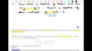 Linear Algebra 5.3 - Elementary Matrices (5 of 5)
