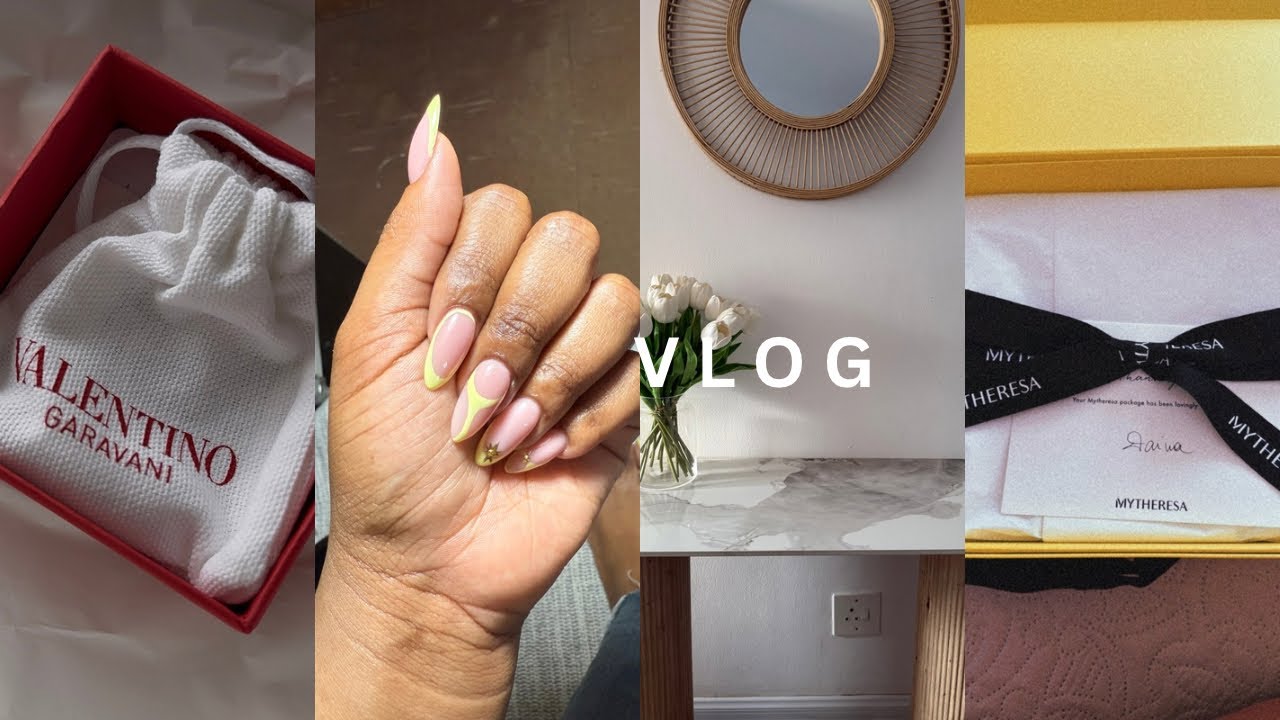 Vlog| luxury unboxing |Nail appointment and Amaphinifa fitting 🌸