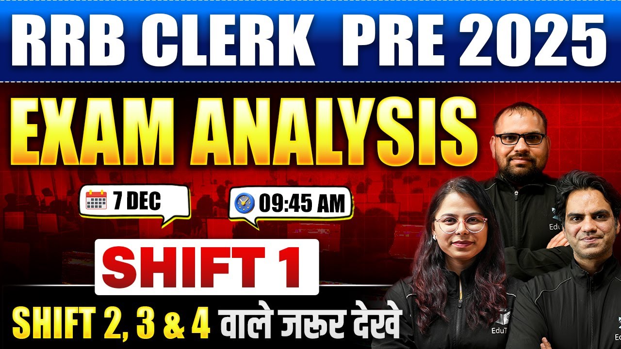 IBPS RRB Clerk Prelims Exam Analysis 2025 Shift 1 | RRB Clerk Paper ...