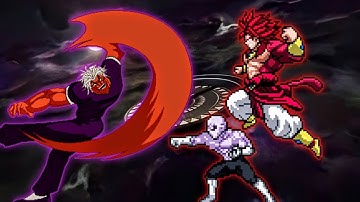 Yujiro Hanma 12P OP (New) VS Jiren OP (all form) & Limit Break Broly SSJ4 OP in Jump Force Mugen