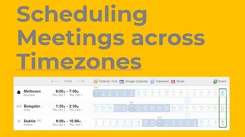 How to Schedule Remote Meetings across Timezones