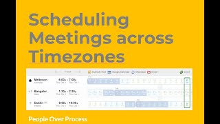 How to Schedule Remote Meetings across Timezones