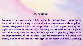 Development of an Innovative E-Learning System