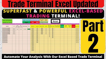 Zerodha Excel Trade Terminal Update | Multi-Order, Limit Order on Spot /Premium + Automate Strategy