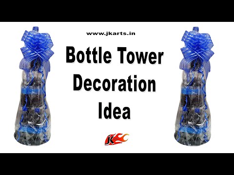 Bottle Tower Decoration Idea | JK Arts 286