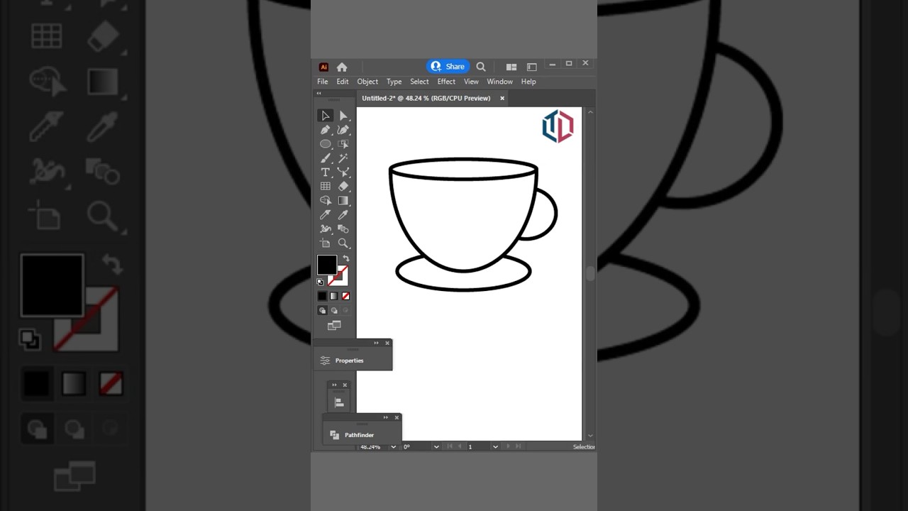 How To Make Coffee Cup Icon Illustrator 