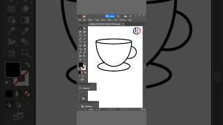 How To Make Coffee Cup Icon Illustrator #trendingshorts #tutorials #coffecup #coffeecupicon #shorts