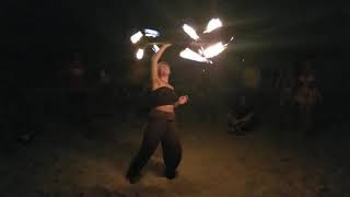 Playing With Fire Full Moon Drum Circle Party Firebending Performance