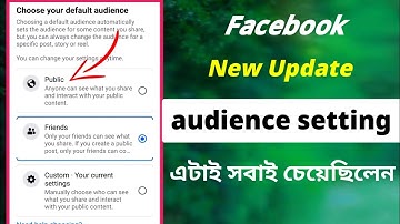 Facebook New Update | Defaul audience setting | Professional dashboard