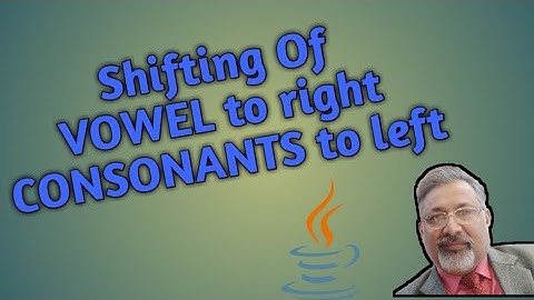 shifting consonants and vowels | String handling | java | ISC | class 11 | class12