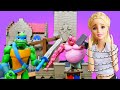 Ninja kaplumbağalar izle! Draxum Barbie&#39;yi kaçırıyor! Kurtarma operasyonu başlasın! Eğlenceli video