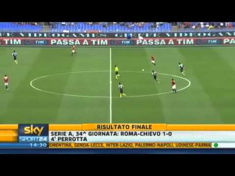 Roma Chievo 1-0 Highlights Sky Sport 23/4/2011
