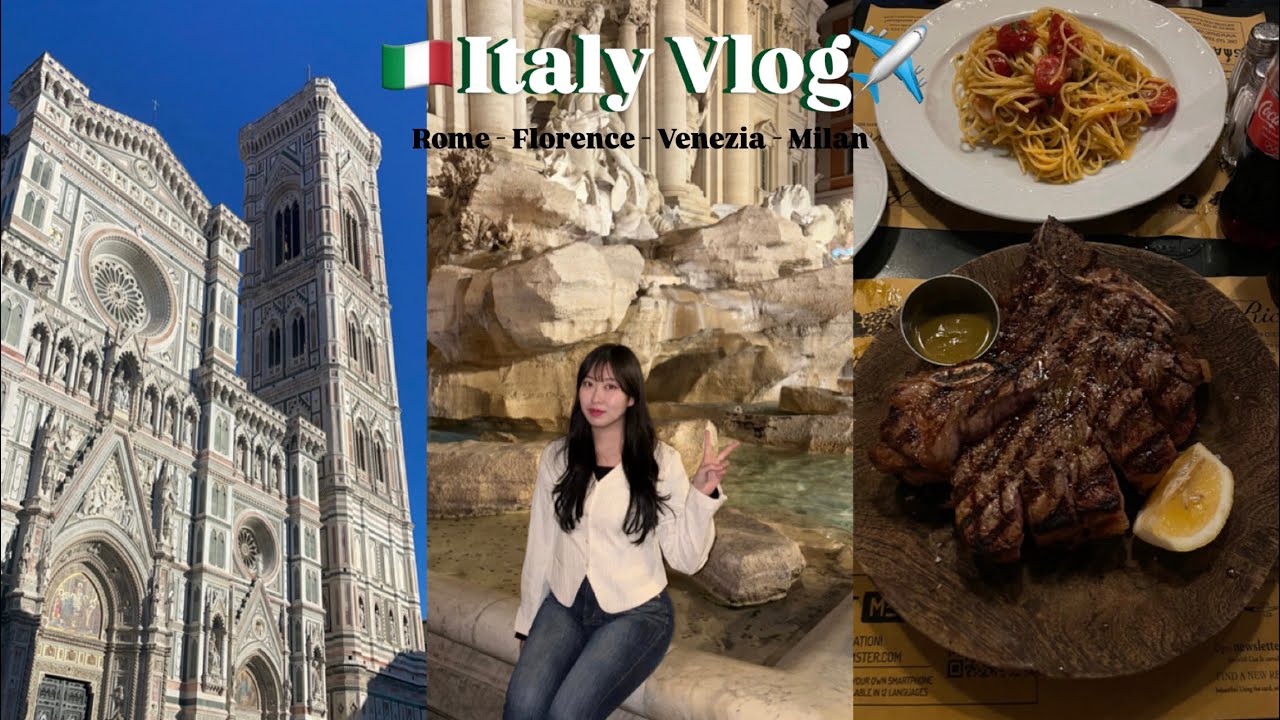 [Vlog]🇮🇹Italy 여행🇮🇹 7박9일 로마/피렌체/베네치아/밀라노/이탈리아맛집/관광지후기/숙소추천/기념품