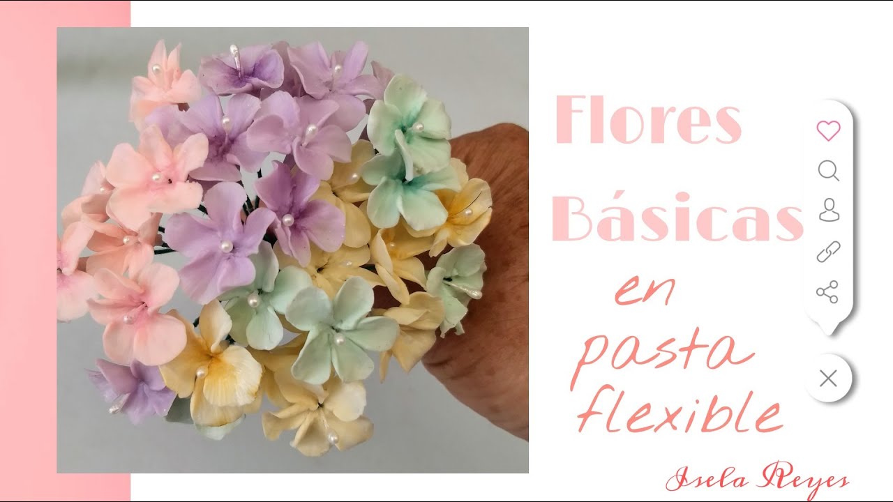 Flores básicas en pasta flexible 💐