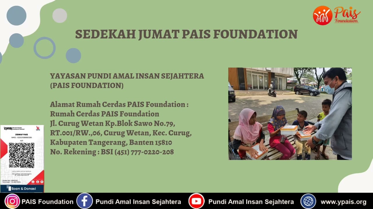 BERKAH MELIMPAH, CALL 0856 9232 9194, Layanan Sedekah, Sedekah Jumat, Rawa Jambe, PAIS FOUNDATION