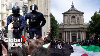 Police In Paris Clear Out Pro-Palestinian Protest Encampments At Sorbonne University