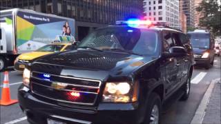 COMPILATION OF NYPD, U.S. SECRET SERVICE & DIPLOMATIC SECURITY SERVICES ESCORTING MOTORCADES.  01