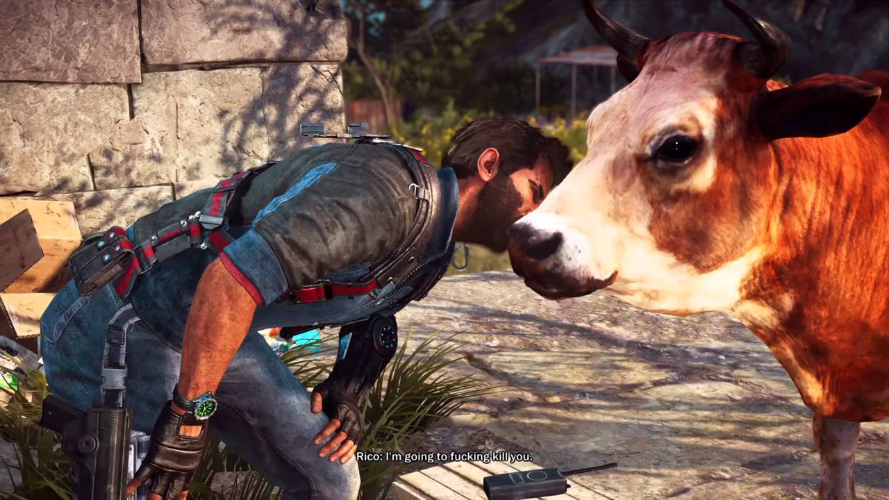 Just Cause 3 - Rico Kisses A cow