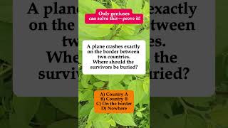 ✈️ Plane Crashes on Border – Where to Bury Survivors? #shorts #iqvistax