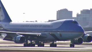 Air Force One and President Obama in Boston 3-8-2011