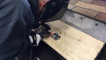 Mig welding patch panel 55 chevy truck/ door window track/episode 12 Part 6