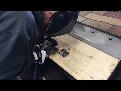 Mig welding patch panel 55 chevy truck/ door window track/episode 12 Part 6