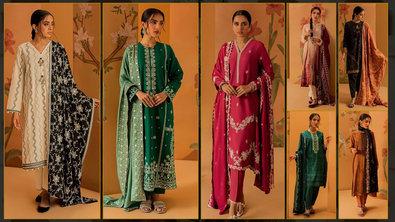 Cross Stitch Winter Edit 2 | Cross Stitch Winter Collection 2023 | Winter Linen Dress Design