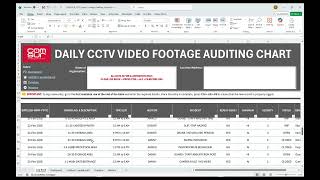 COM SUR Daily CCTV Video Footage Auditing Chart Walkthrough - English