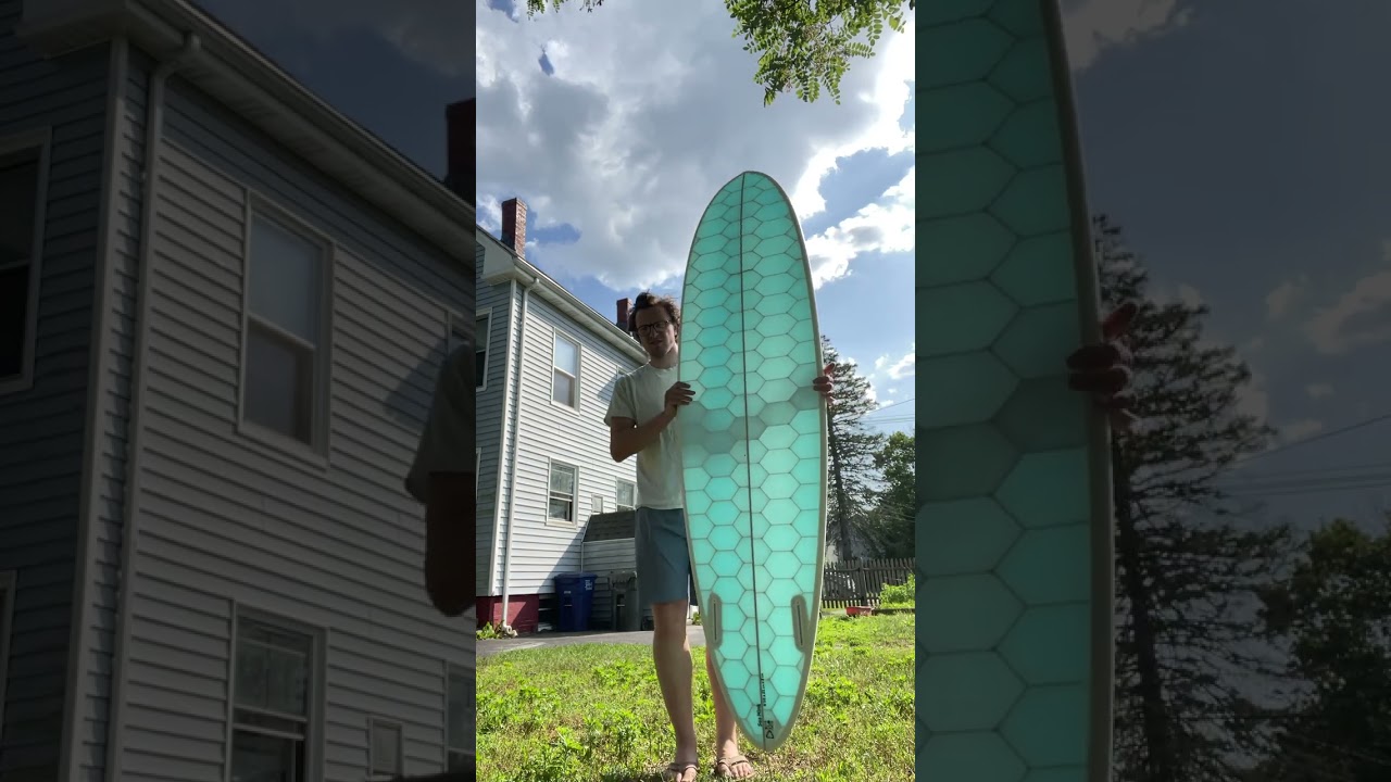 7'2 surfboard with custom deck color