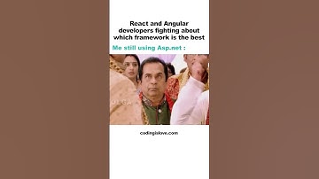 React vs Angular developers, Meanwhile me with Asp.net 🤐 #shorts