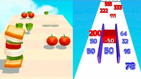 Sandwich Runner VS Number Master - All Levels SpeedRun Gameplay Android iOS Ep1