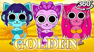 GOLDEN, SPRUNKI CATS HUNTRIX React In 360! | Kpop Demons Hunters