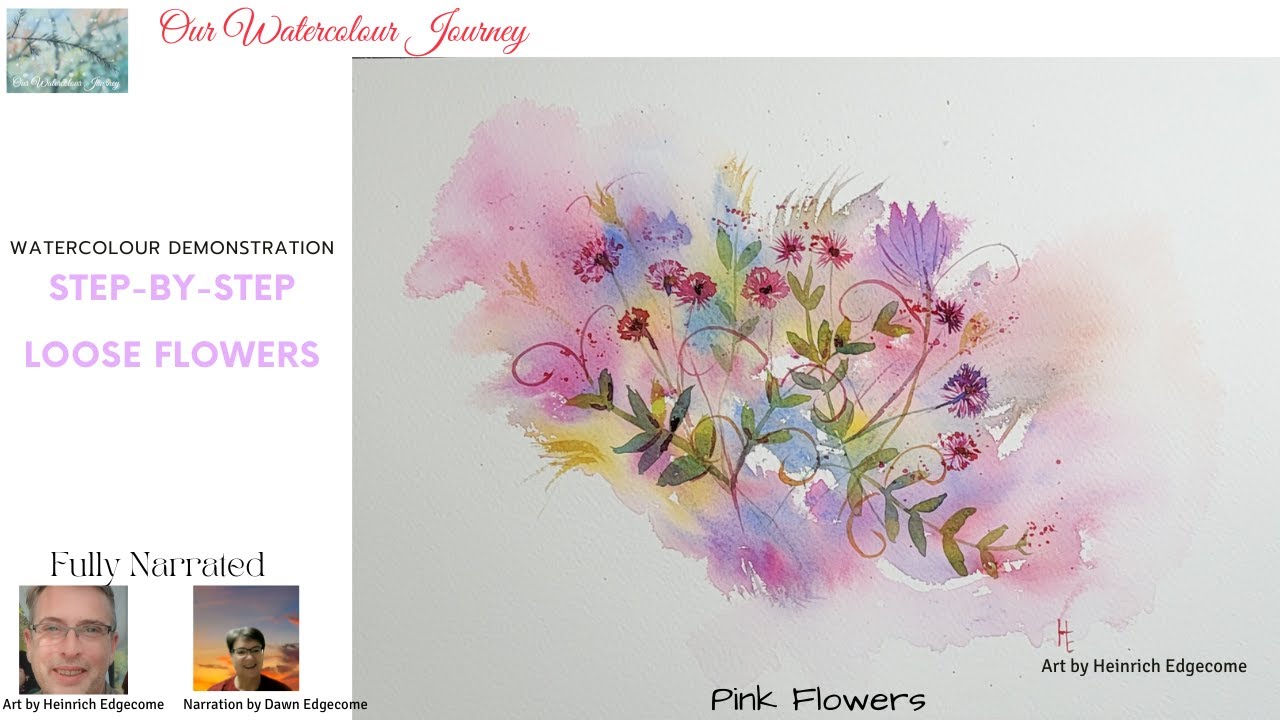 How to LOOSEN UP your watercolor painting | loose flowers } Watercolour ...