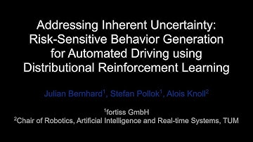IEEE IV19: Distributional Reinforcement Learning for Automated Driving