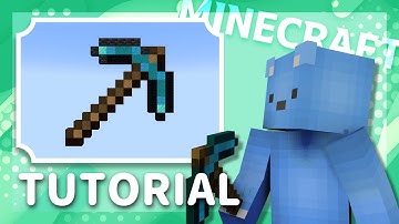 Minecraft Pixel Art - 16x - Diamond Pickaxe Tutorial