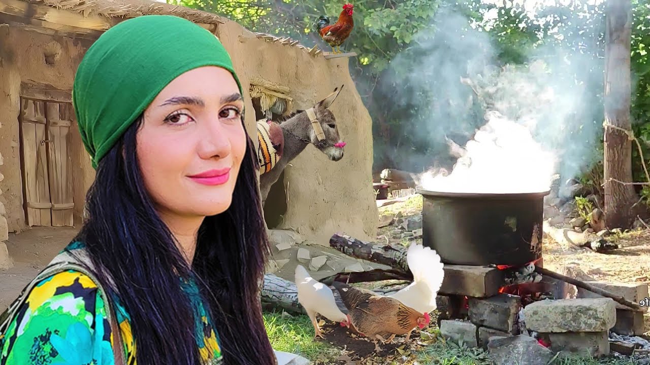 Village Life Iran: Harvesting Fresh Mulberry | Easy & Rustic Cooking