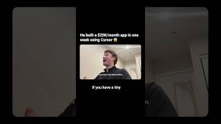 He built a $25K/month app in one week using Cursor. Heres his entire tech stack