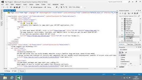 Manage a project with the Solution Explorer c# visual studio